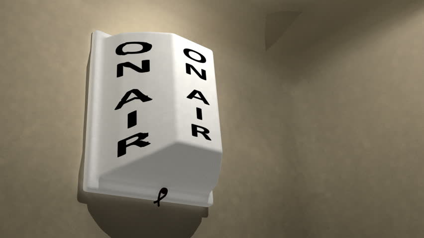 On Air studio live transmission lamp. 