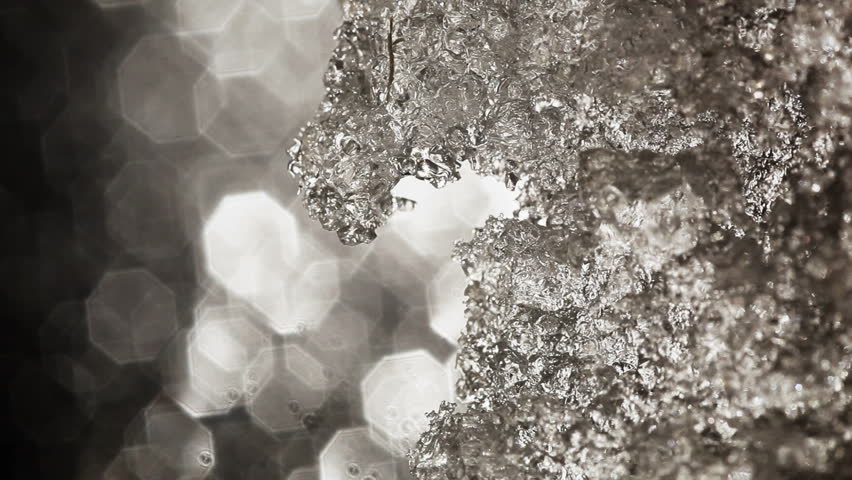 Multiple macro time lapses of snow & ice melting after a winter storm.