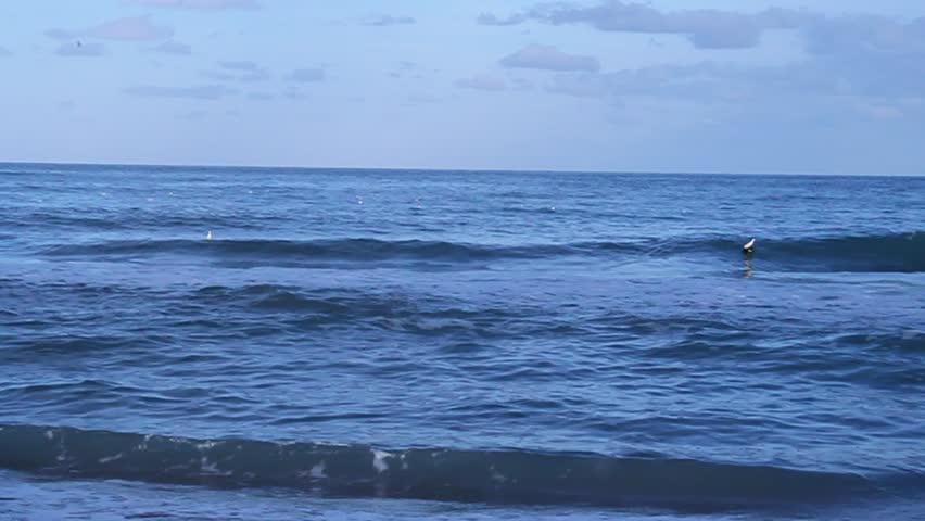 blue sea, waves and sky
