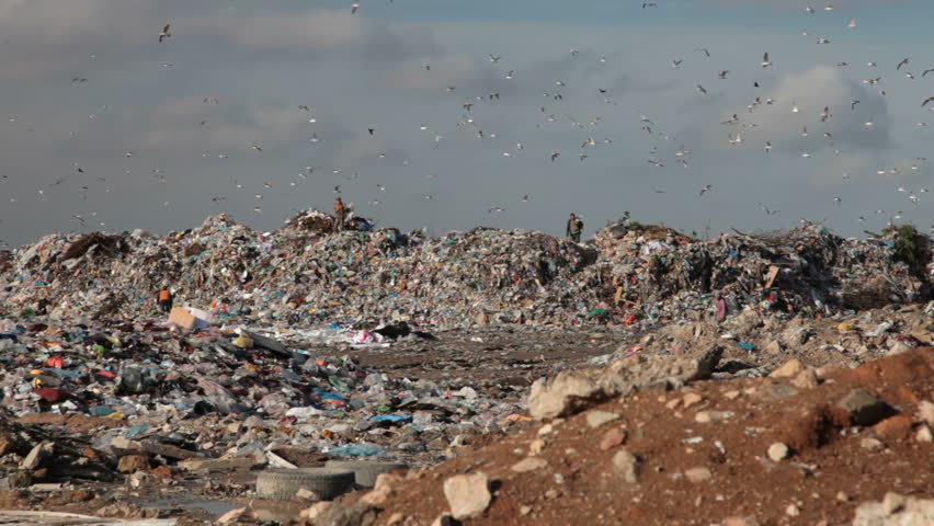 Landfill garbage