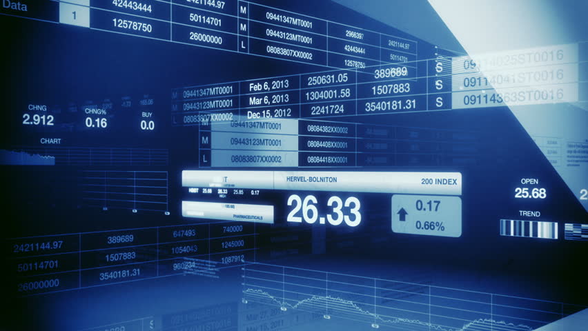 Stock Market Tickers Blue Seamless Loop