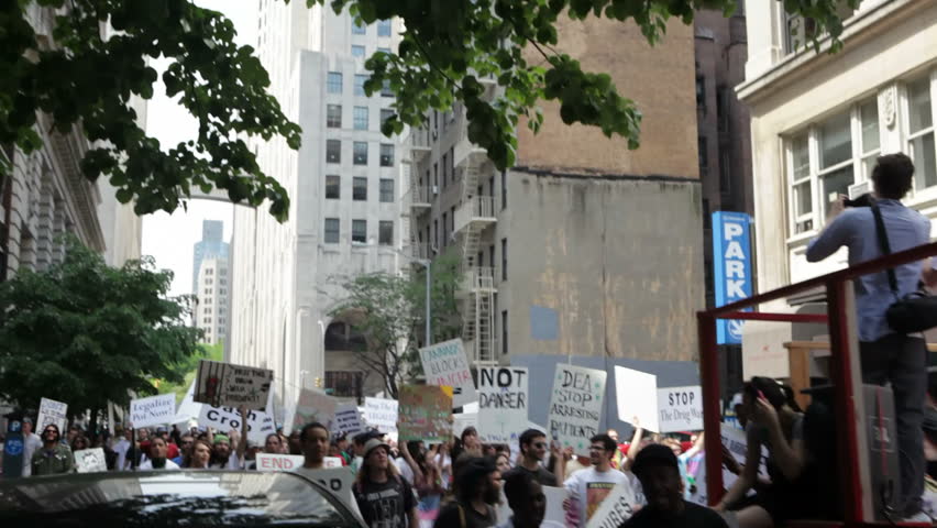 NEW YORK - MAY 1: protesters at the pro-marijuana march on May 1, 2010 in New York City. 