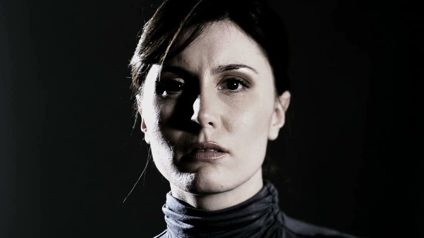 Woman wearing mask and changing facial expression; HD Photo JPEG 