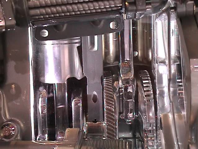 Beautiful interior of car engine working