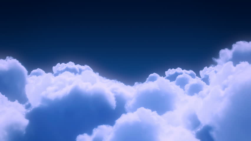 flight over the night sky - loopable cg animation 02