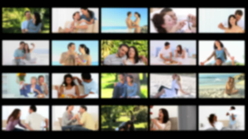 Montage of cute couples spending special time together 