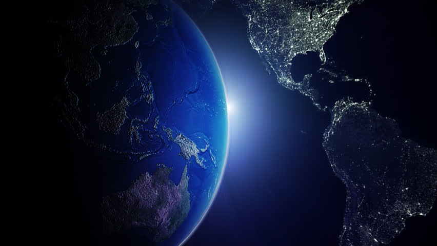 Illuminated world map animation. Animation is looped for continuous playback.World map courtesy of www.NASA.gov HD 1080