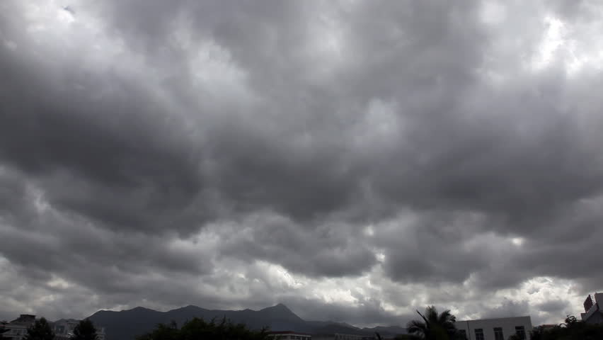 Storm clouds time-lapse in the typhoon Sky 1080p