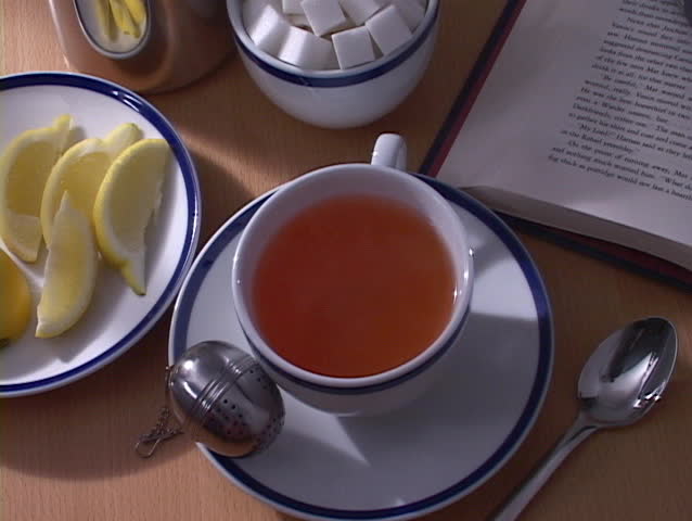 Steaming tea on a table