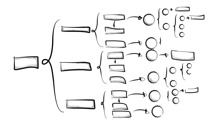 Organizational Chart Sketches (Plain + Colors)