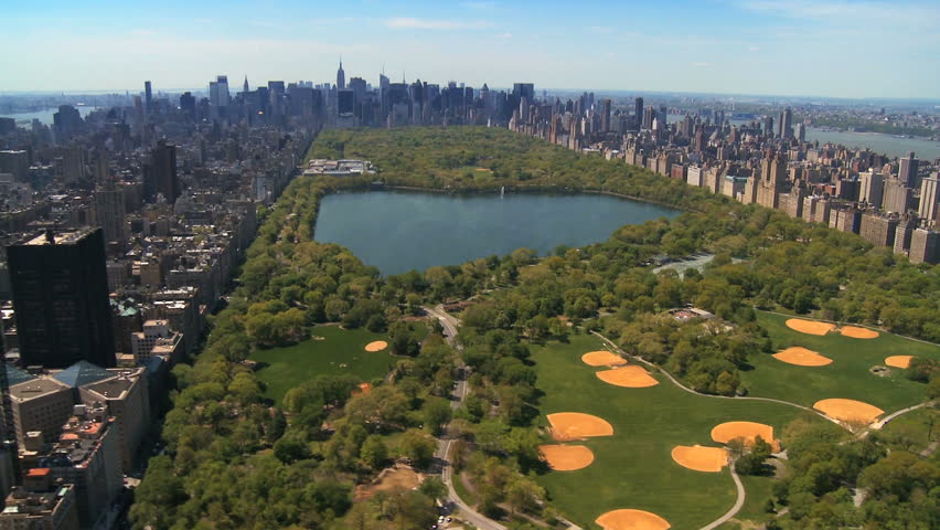 Aerial view of Central Park, Upper East and West Side Manhattan and Midtown Manhattan, New York, USA