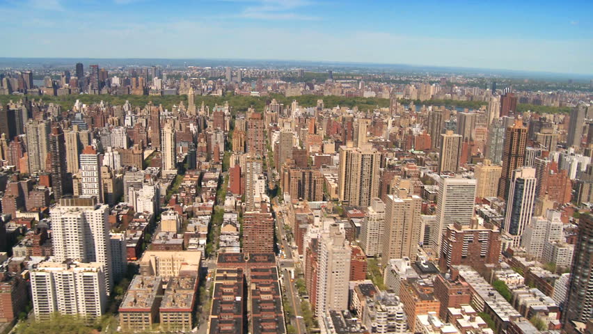 Skyline Aerial view of the Upper East Side and Central Park, Manhattan, New York city, North America