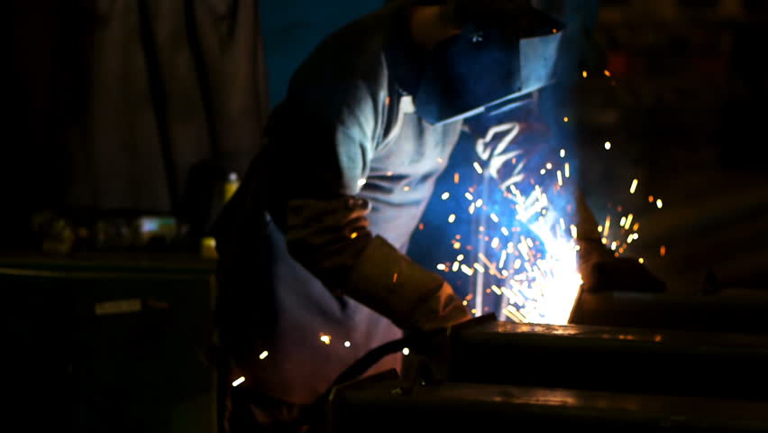 Welding on an industrial plant