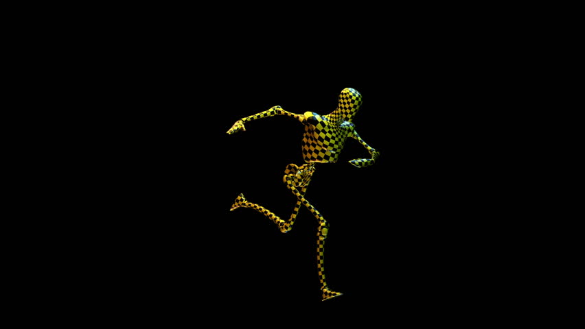 Test Robot Running, Alpha included, seamless loop