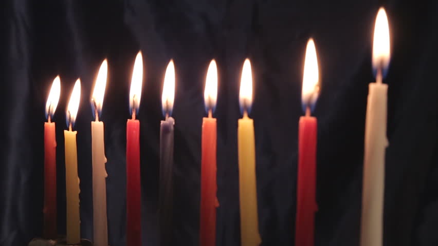 HD 1080p: Melting Candles On Black Background Stock Footage Video