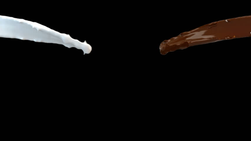 Milk and Chocolate Splash against black