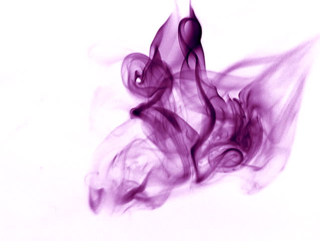 Purple Smoke Against White Background