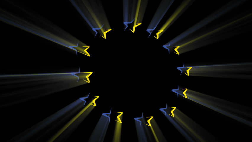 Close-up flag of Europe ripples in a breeze.