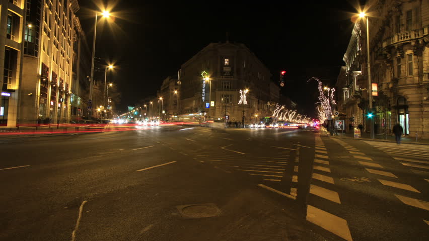 European City Night Timelapse 07 Budapest Hungary November 2010