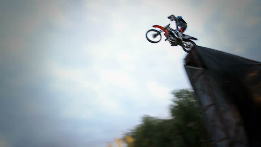 Rider hitting massive jump