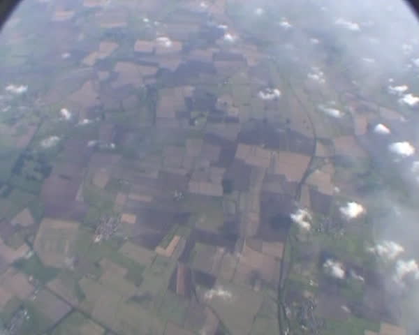Skydiver filmed as he exits airplane