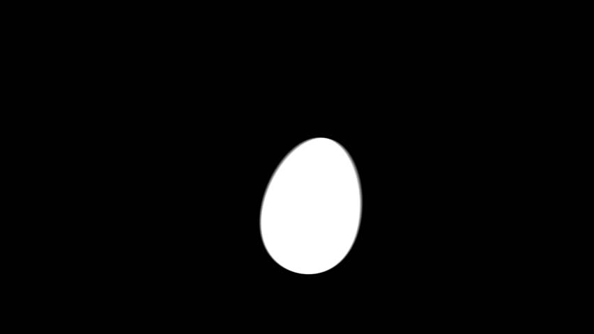 Rolling Egg with a Question and Solution. HD. Alpha.