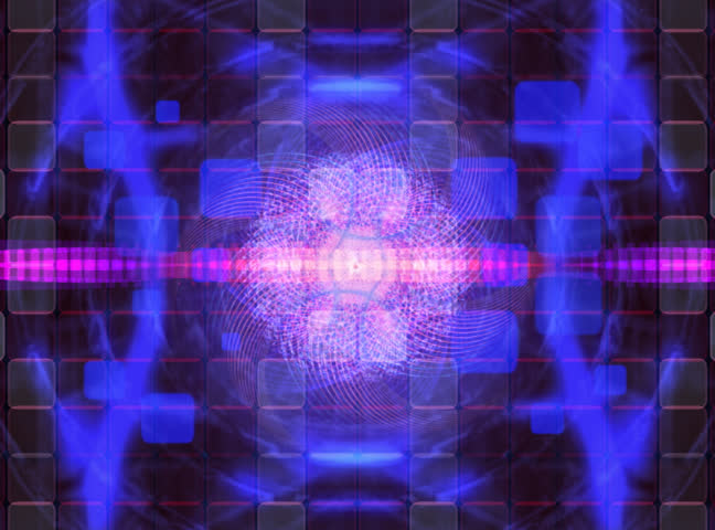Kaleidoscopic graphics with changing circular and linear patterns