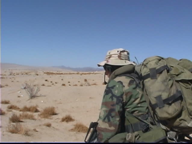 United States Marines in desert combat training