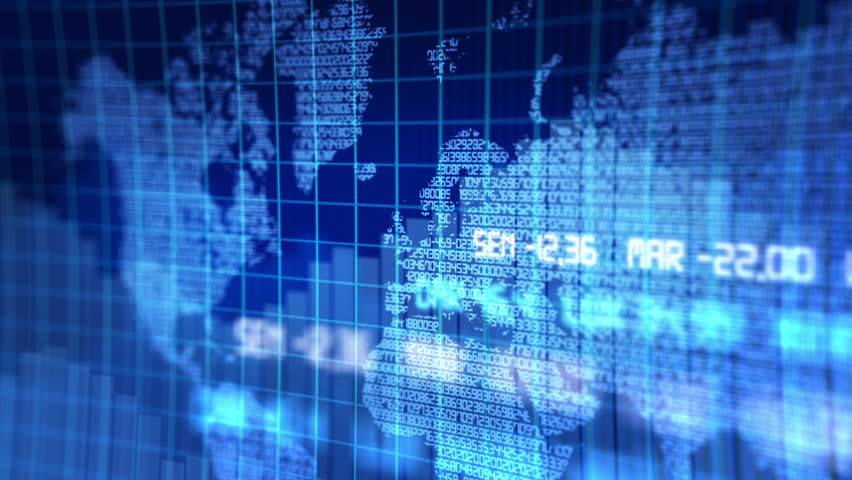 Financial data and growing charts. Animation HD 1080