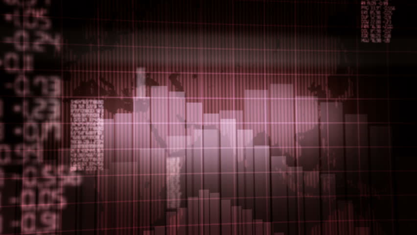 Financial data and crach. Animation HD 1080