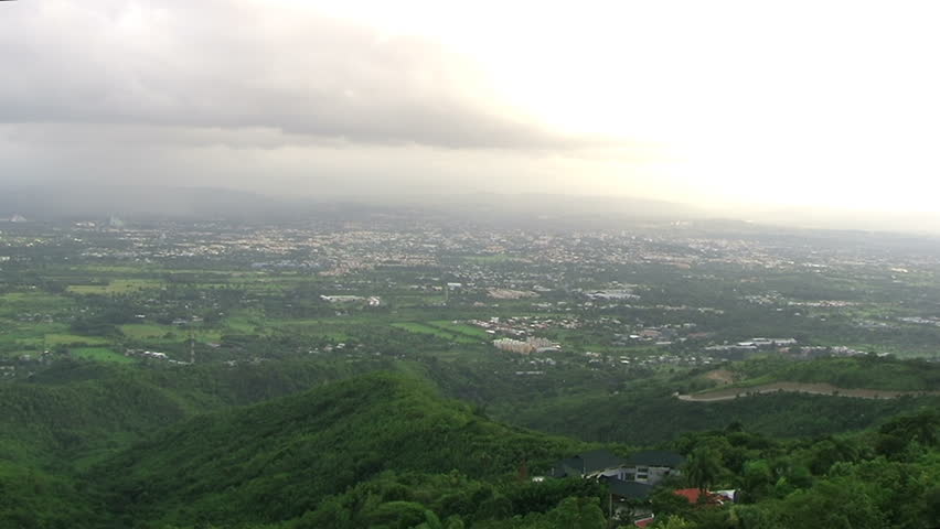 View of the city of Santiago in the afternoon.