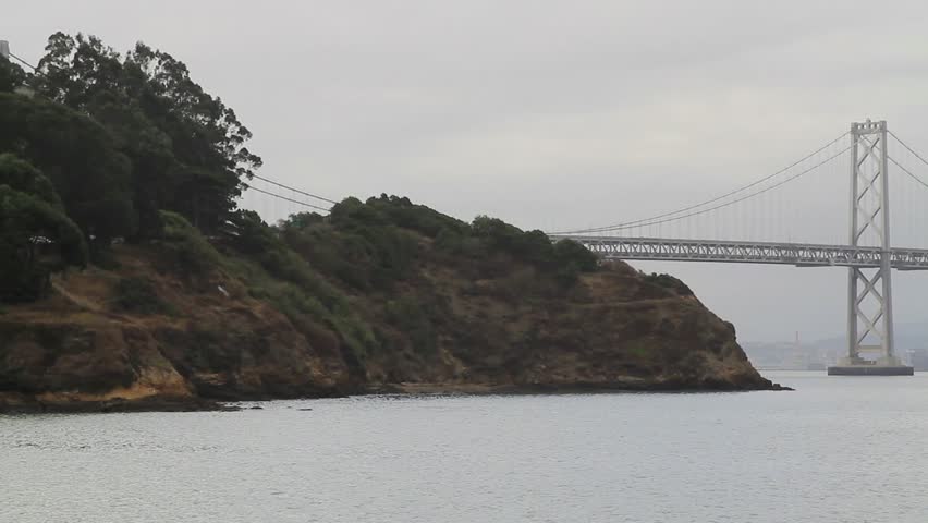 Bay Bridge and San Francisco Cityscape from Treasure Island in California 1080p