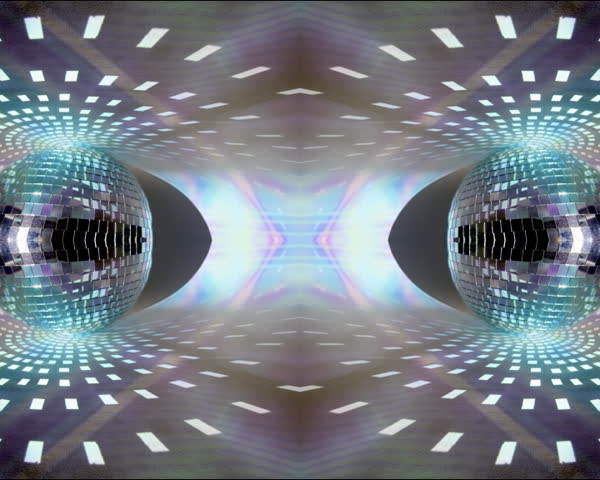 pattern of glitterball spinning