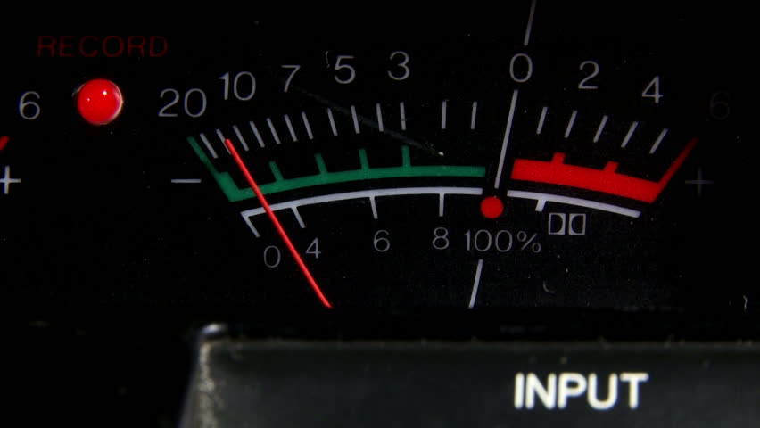 Volume Unit input level meter, input