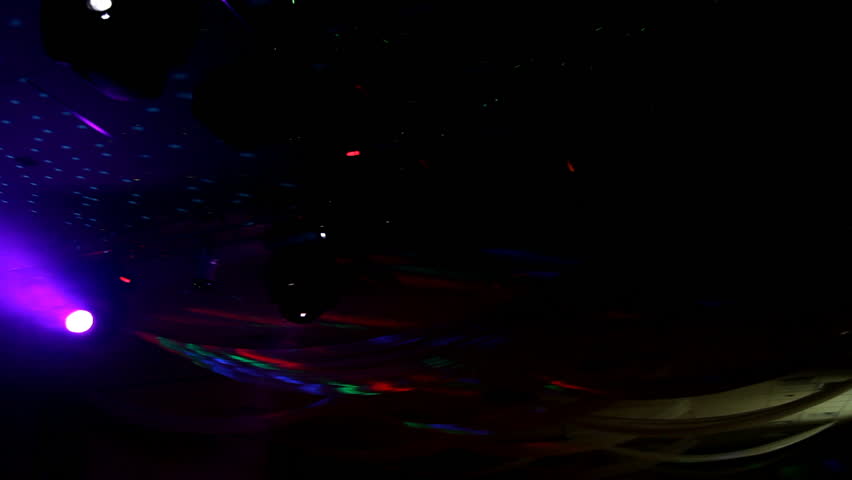 Disco lights in motion
