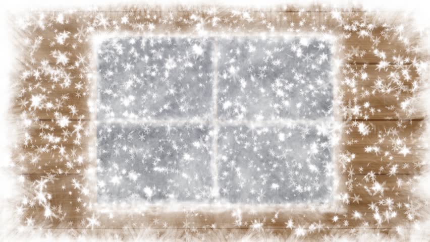 Window, winter and snow 