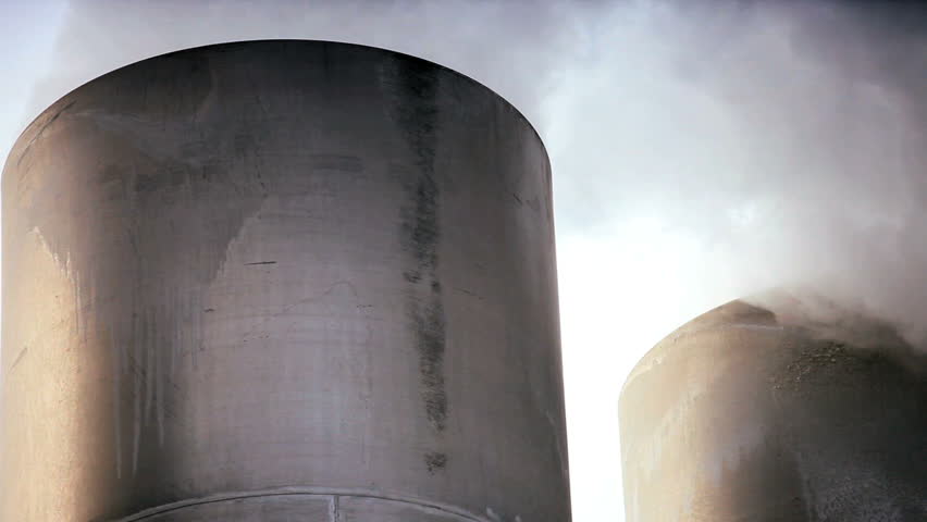 Chimneys & Steam from Geothermal Energy Plant