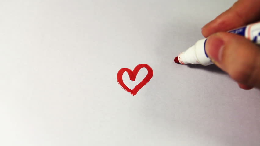 Drawing heart. Excellent for  declaration of love.