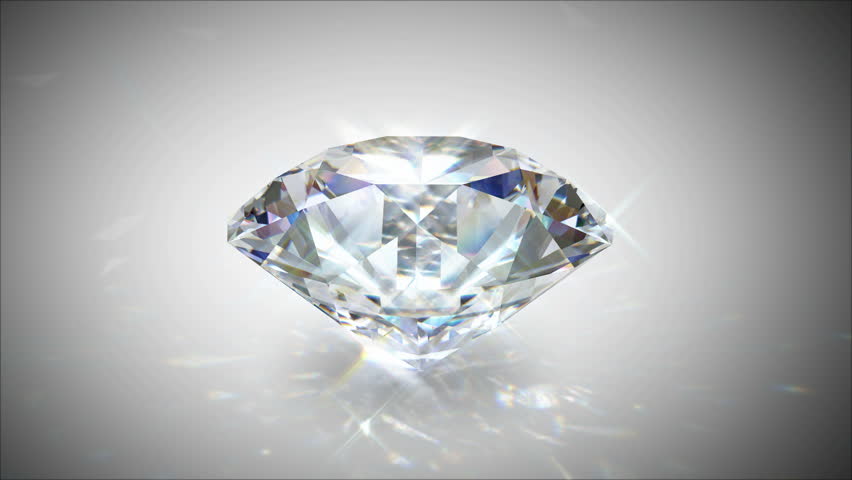 Spining diamond on a white bacground