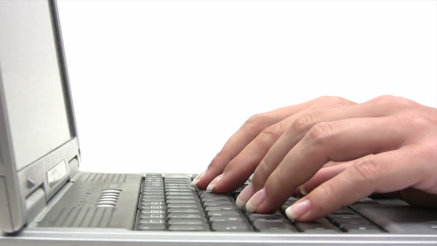 Typing on a Laptop