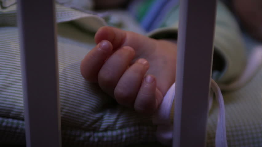baby boy sleeping, camera dolly