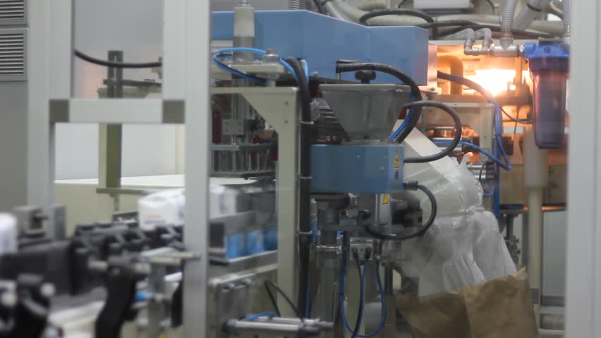 Packing of sugar in sugar factory
