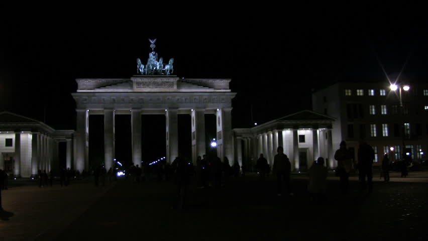 Night view of the Brandenburg Gate, Berlin, Germany