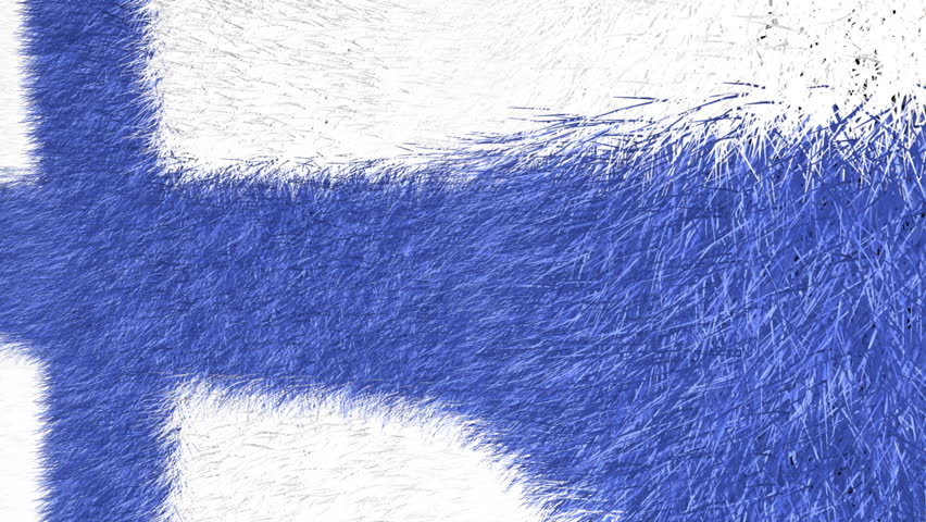 Flag of Finland 04 - furry flag of Finland in short animation.