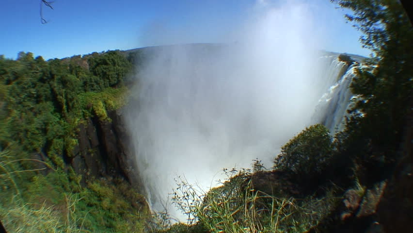 Fish-eye: Victoria Falls from Zambian Side