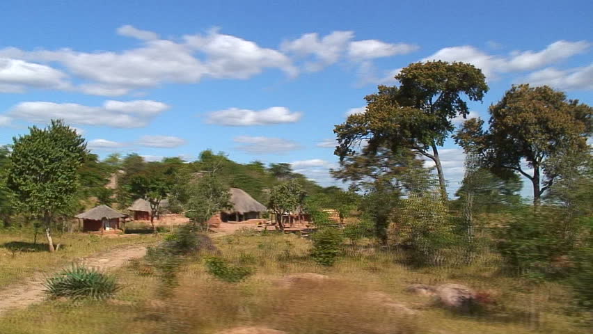 Driving through Zambian Villages