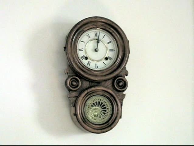 Antique Chiming Clock Striking Twelve