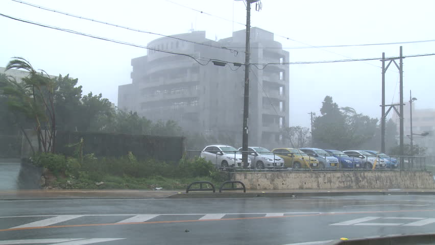 Strong winds from typhoon Songda lash small Japanese island of Miyakojima