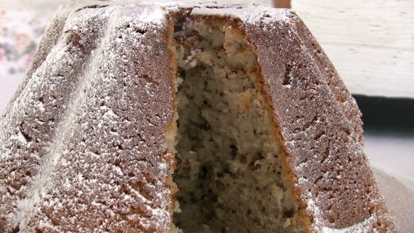 Yummy cake with walnut