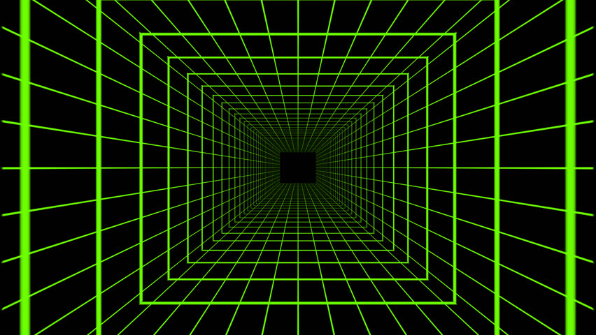 green grid tunnel